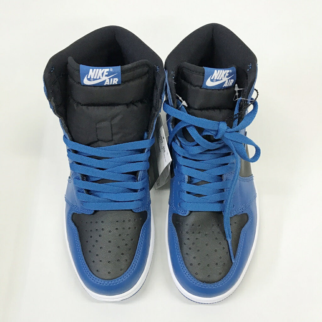 NIKE Air Jordan 1 Retro High OG Black Blue Sneakers Size 26.0