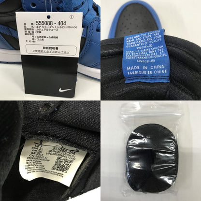 NIKE Air Jordan 1 Retro High OG Black Blue Sneakers Size 26.0