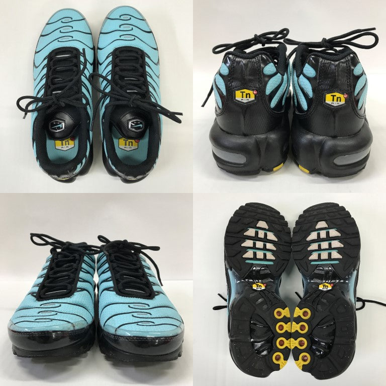NIKE Air Max Plus Aqua Blue Black Sneakers Size 26.5