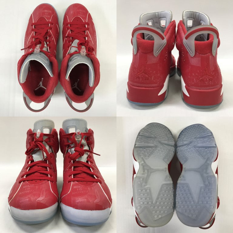 NIKE Air Jordan 6 Retro "Slam Dunk" Red Sneakers Size 27.0