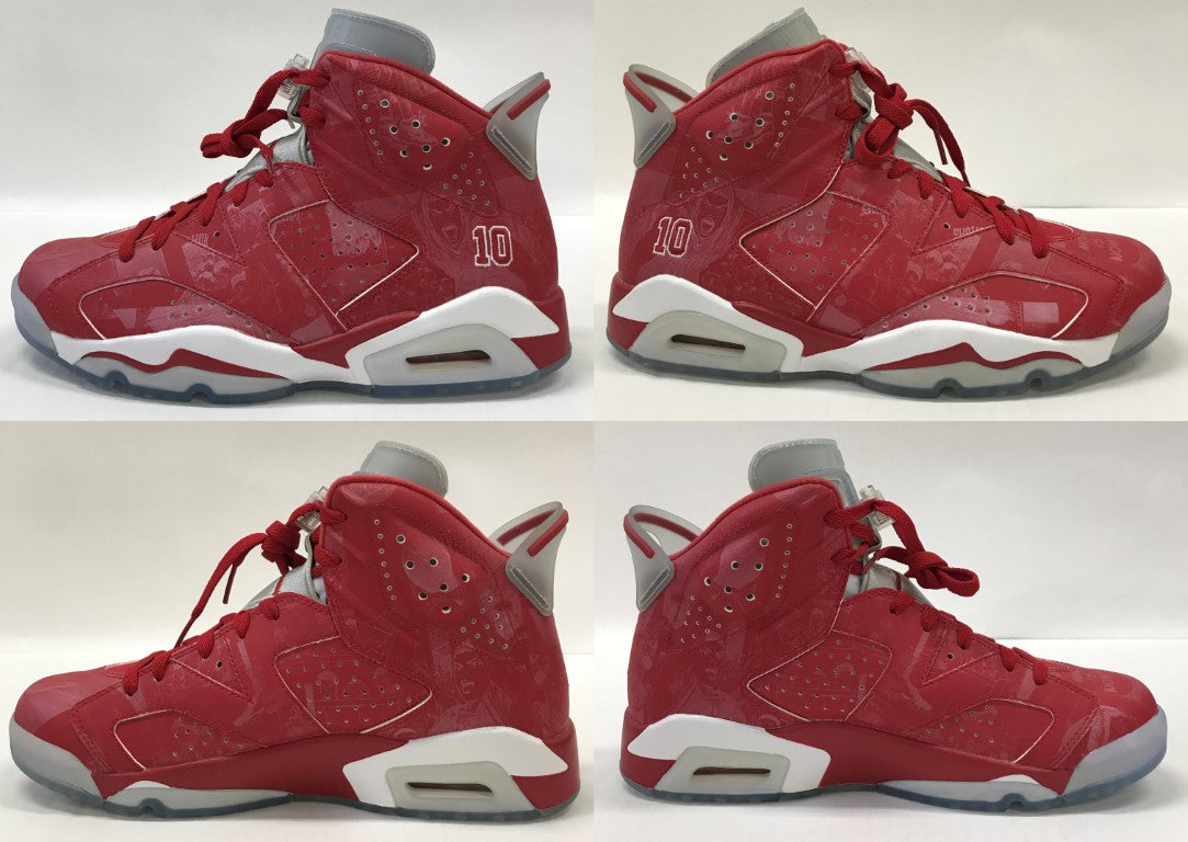 NIKE Air Jordan 6 Retro "Slam Dunk" Red Sneakers Size 27.0