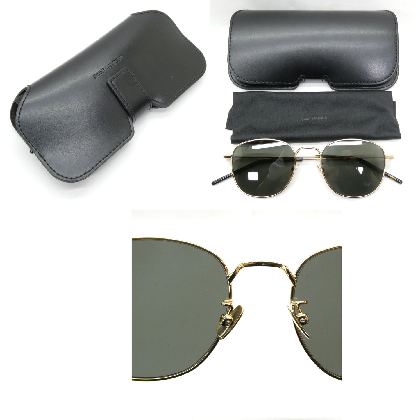SAINT LAURENT SL299 Gold/Black Lens Sunglasses Size ONE SIZE