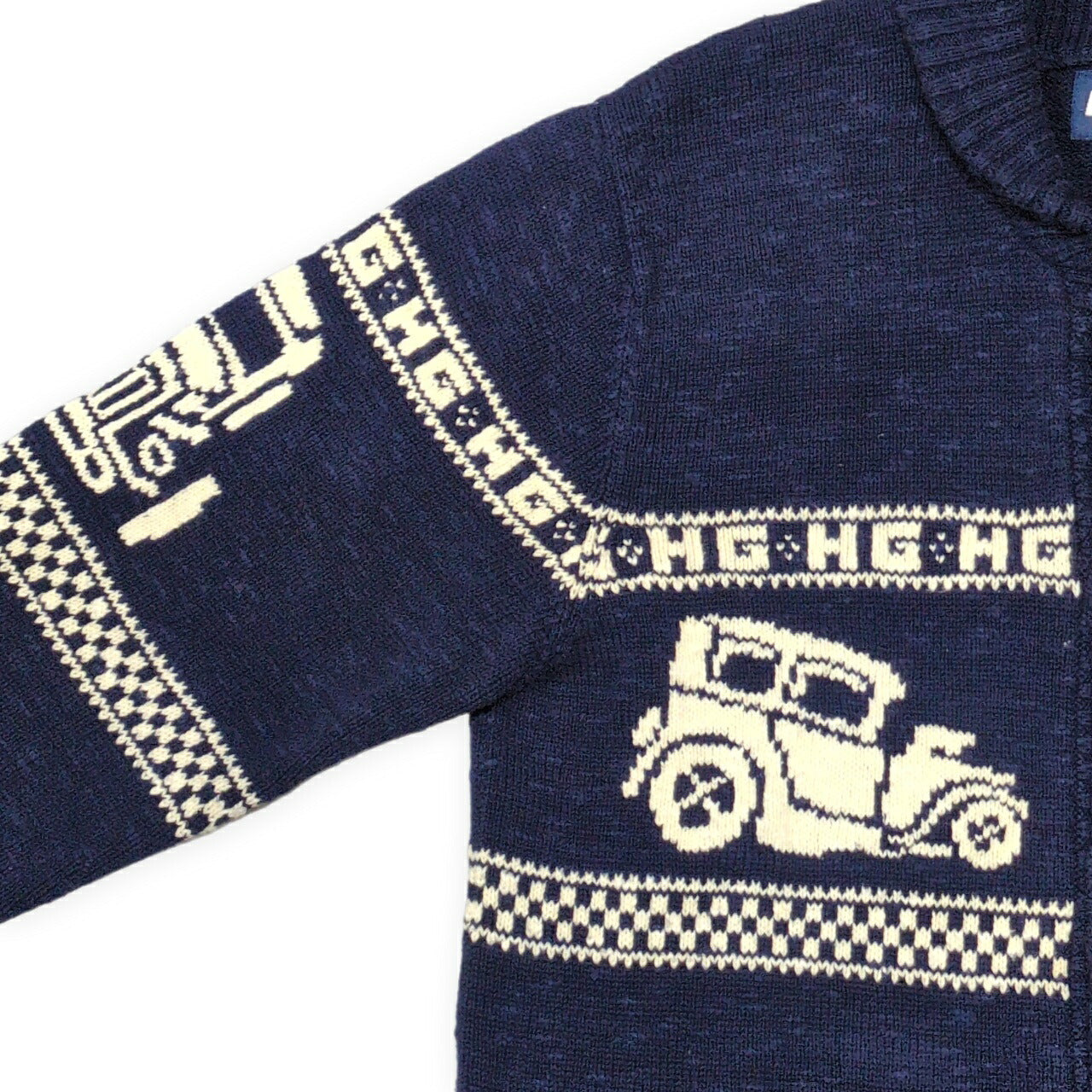 HYSTERIC GLAMOUR 00s Navy Shawl Collar Knit Cardigan Size M