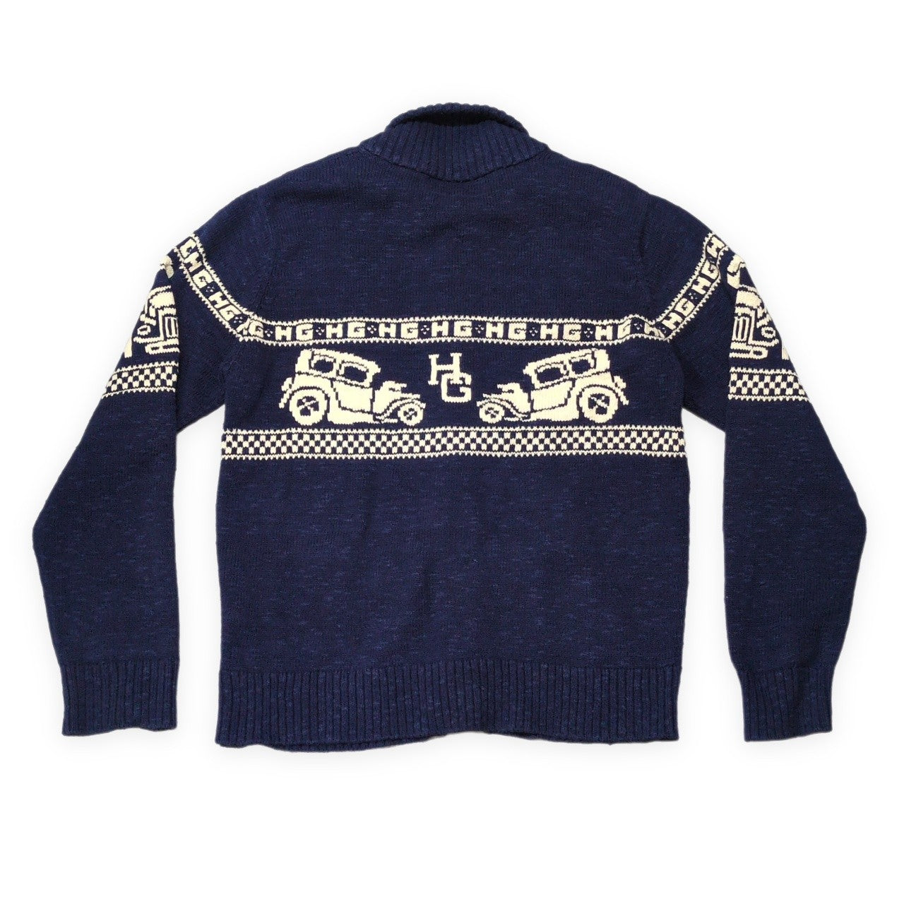 HYSTERIC GLAMOUR 00s Navy Shawl Collar Knit Cardigan Size M