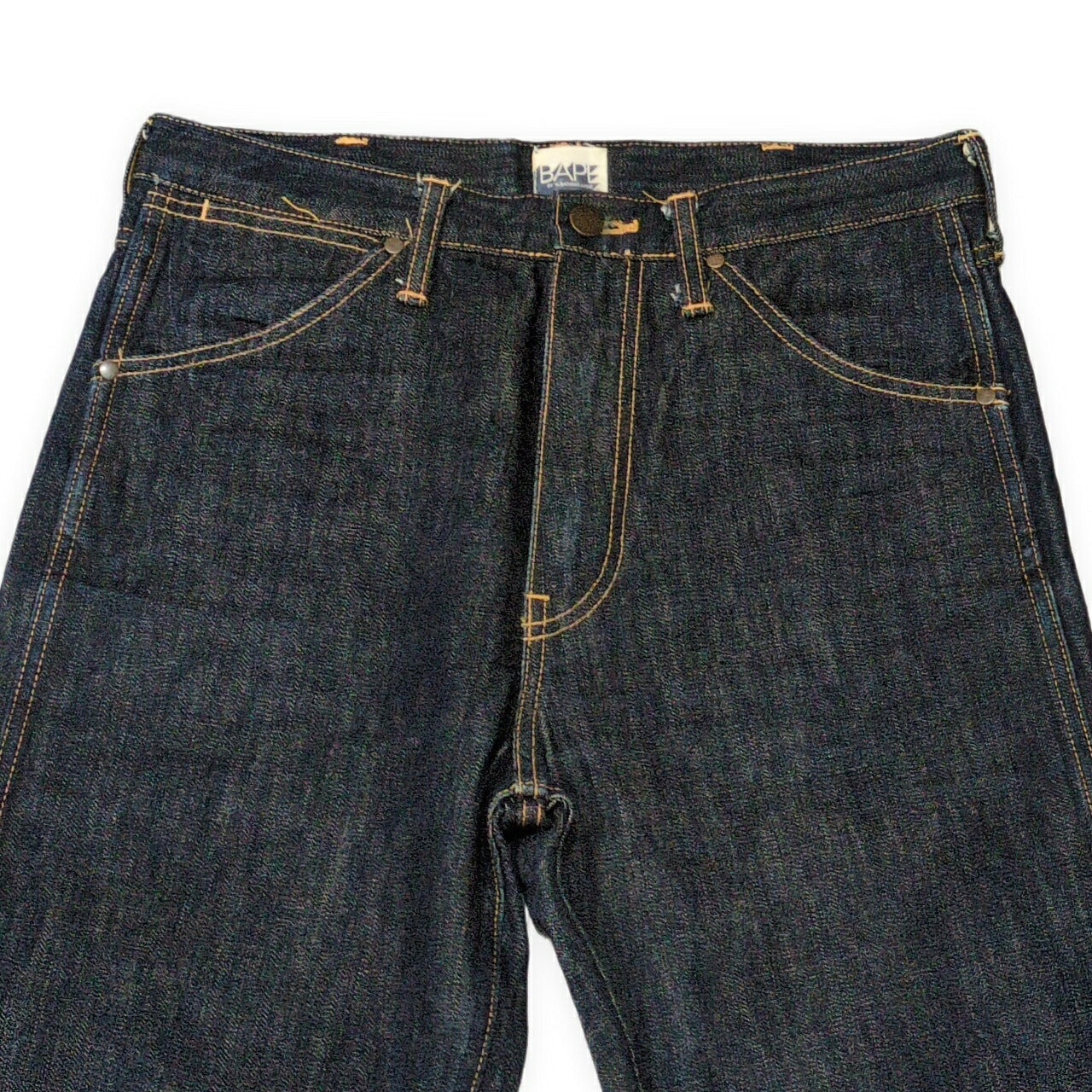Bape Street Indigo Back Print Denim Jeans Size S