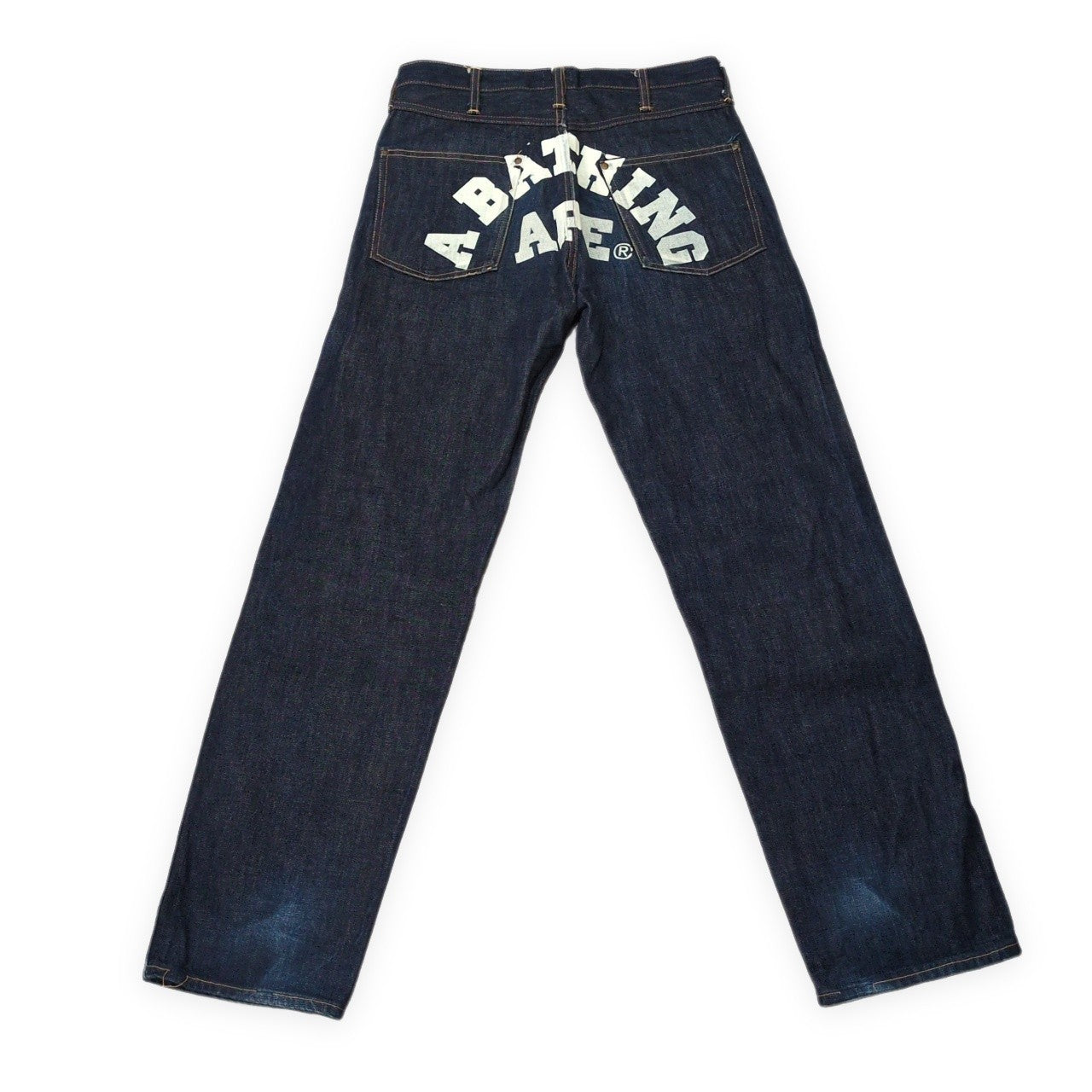 Bape Street Indigo Back Print Denim Jeans Size S
