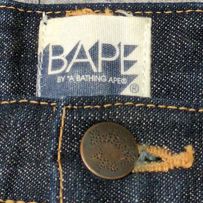 Bape Street Indigo Back Print Denim Jeans Size S