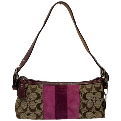 Coach Signature Monogram Canvas Suede Tassel