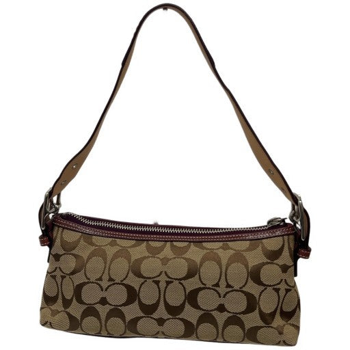 Coach Signature Monogram Canvas Suede Tassel