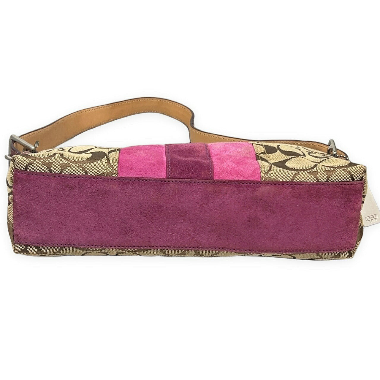 Coach Signature Monogram Canvas Suede Tassel