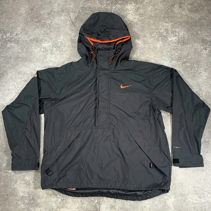 NIKE ACG 90s Gorpcore Polyester Anorak Jacket Black Hoodie Size L