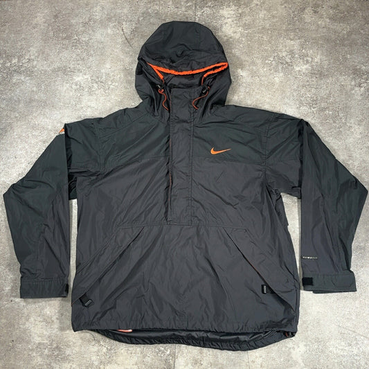 NIKE ACG 90s Gorpcore Polyester Anorak Jacket Black Hoodie Size L