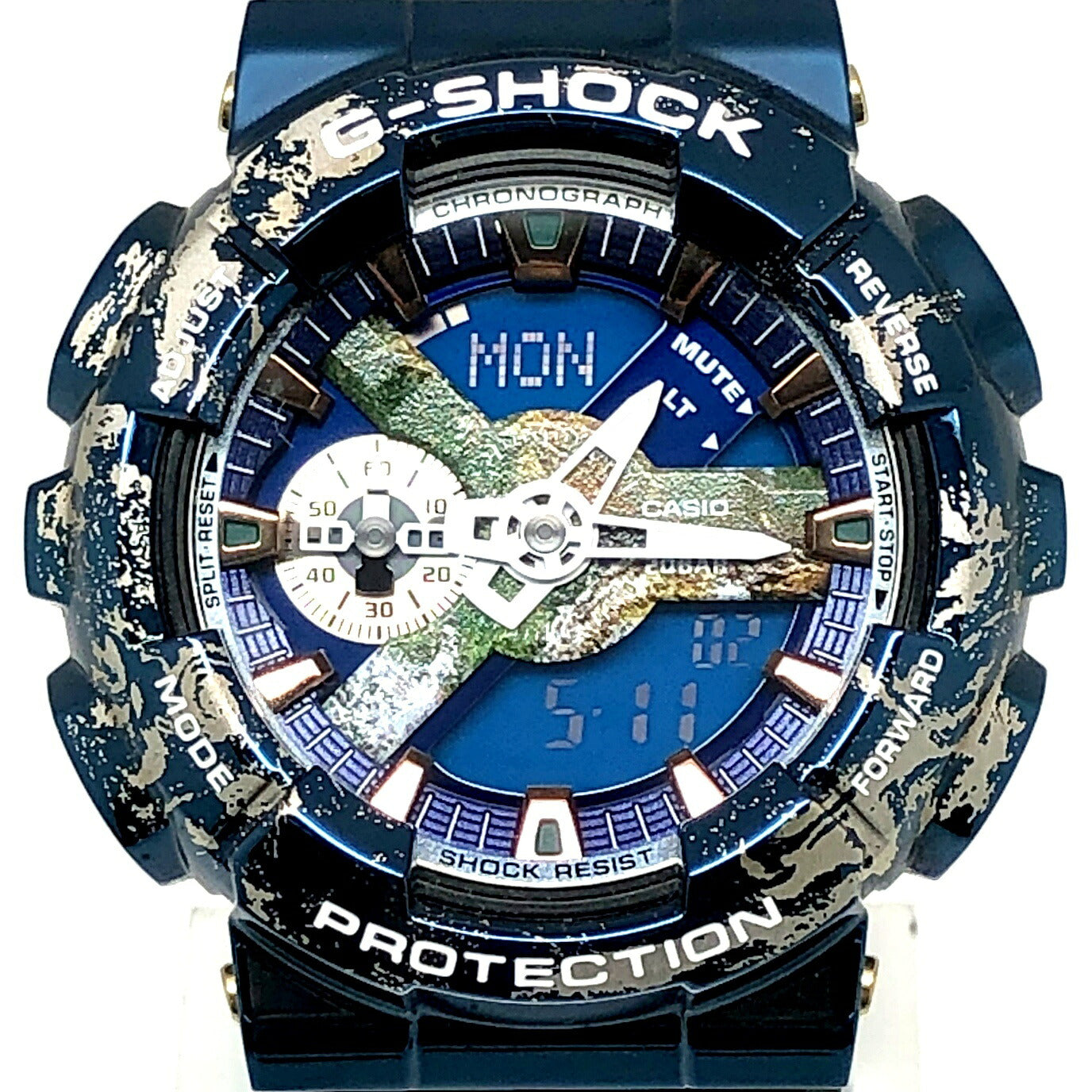 G-SHOCK Earth Motif Metal Bezel ONE SIZE Watch Size ONE SIZE