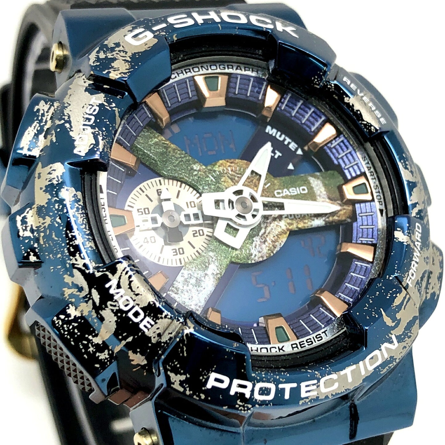 G-SHOCK Earth Motif Metal Bezel ONE SIZE Watch Size ONE SIZE