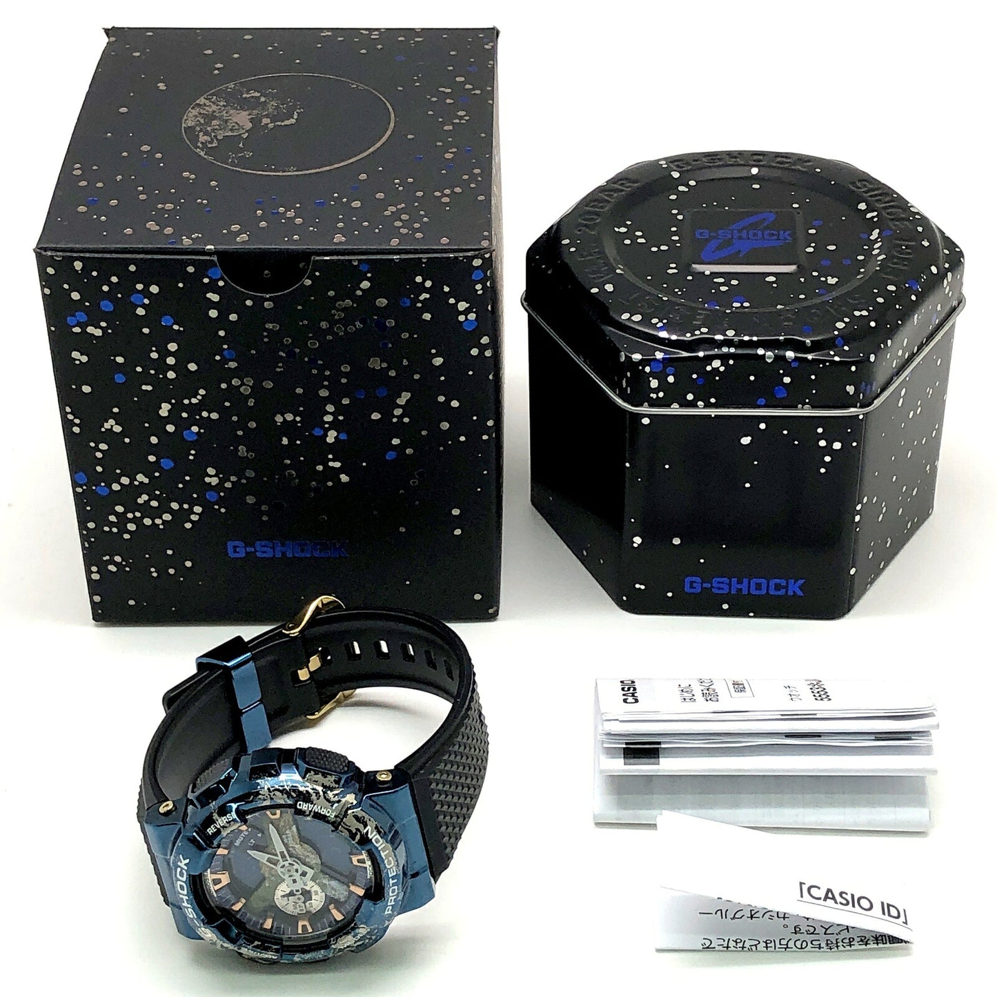 G-SHOCK Earth Motif Metal Bezel ONE SIZE Watch Size ONE SIZE