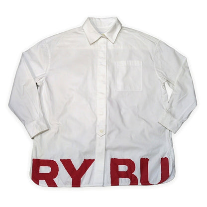 Vintage Burberry Oversized Big Logo Overshirt Size UK2