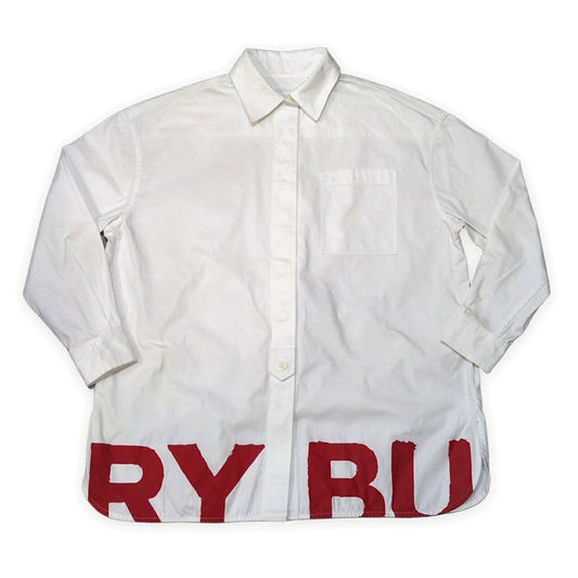 Vintage Burberry Oversized Big Logo Overshirt Size UK2