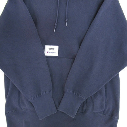 WTAPS x Champion Reverse Weave Pullover Hoodie Blue Size S