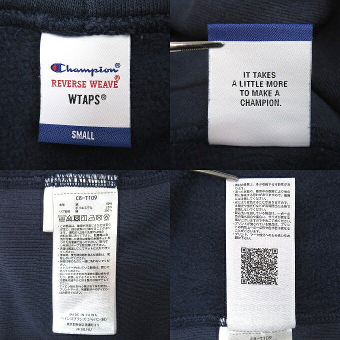 WTAPS x Champion Reverse Weave Pullover Hoodie Blue Size S