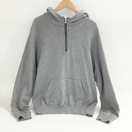 FEAR OF GOD FOG Half Zip Hoodie Side Zip Gray Size S