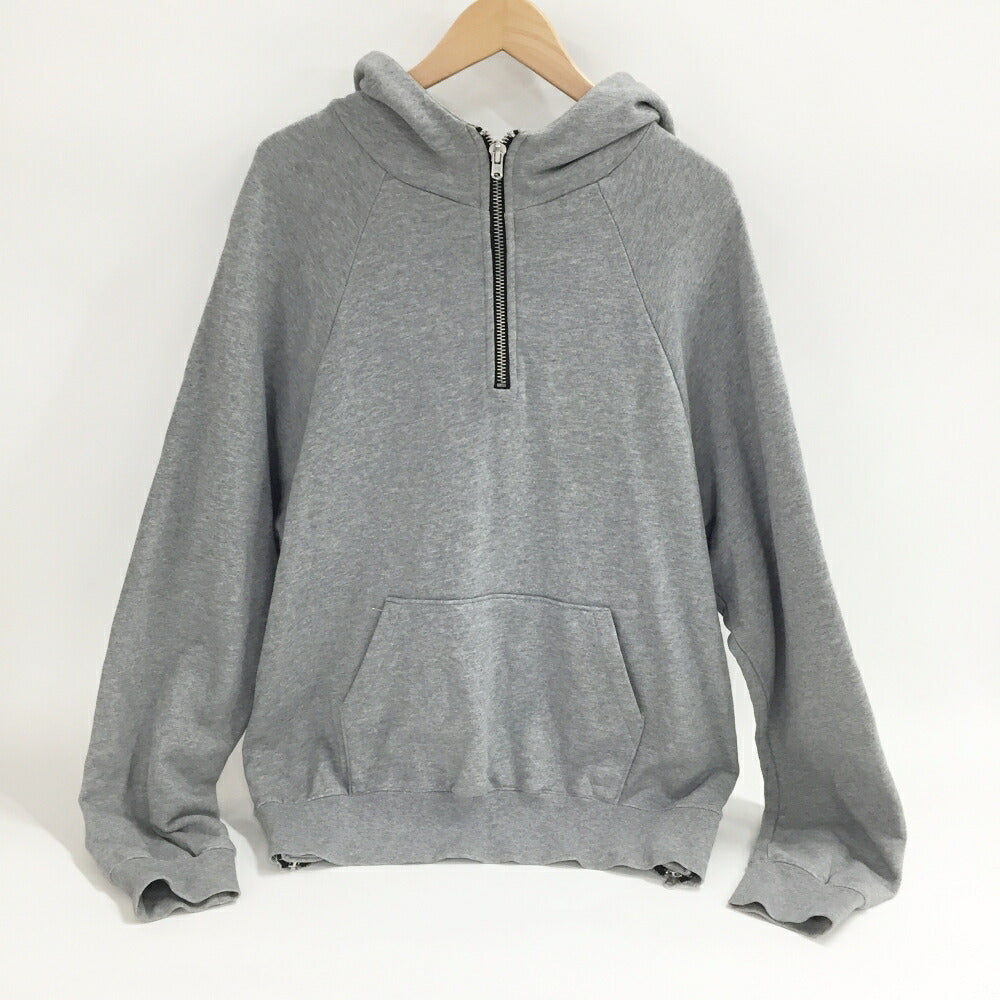 FEAR OF GOD FOG Half Zip Hoodie Side Zip Gray Size S