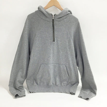 FEAR OF GOD FOG Half Zip Hoodie Side Zip Gray Size S