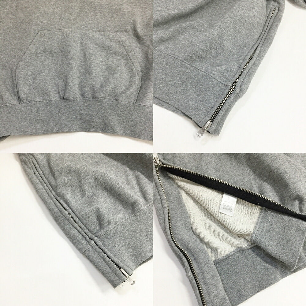 FEAR OF GOD FOG Half Zip Hoodie Side Zip Gray Size S