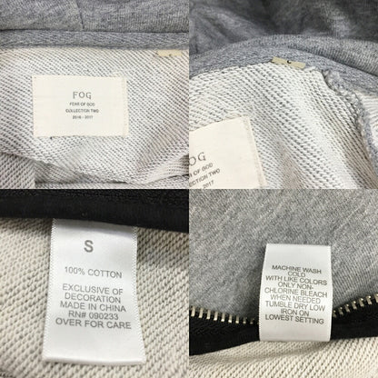 FEAR OF GOD FOG Half Zip Hoodie Side Zip Gray Size S