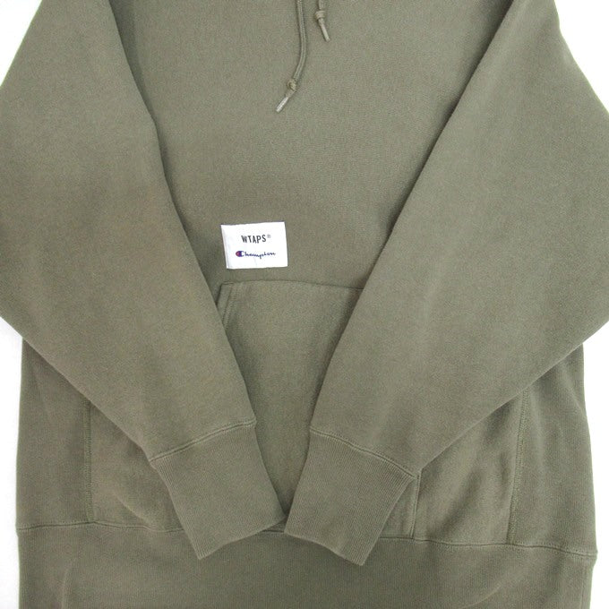 WTAPS x Champion Reverse Weave Pullover Hoodie Green Size S
