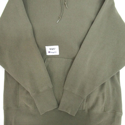 WTAPS x Champion Reverse Weave Pullover Hoodie Green Size S