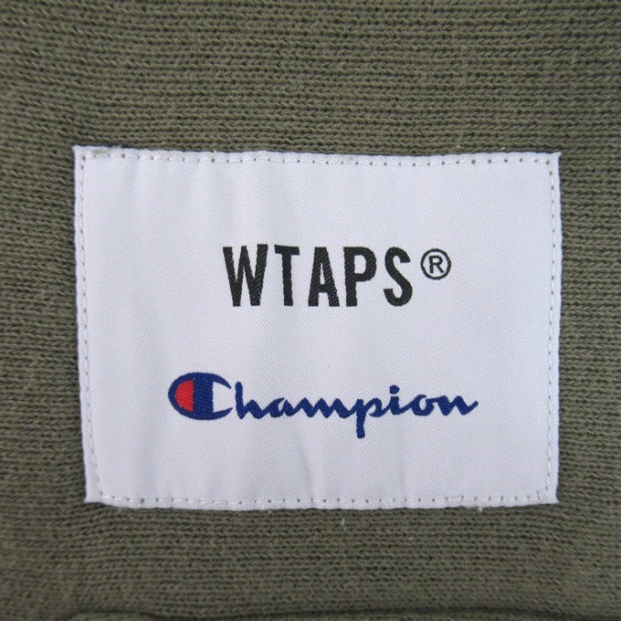 WTAPS x Champion Reverse Weave Pullover Hoodie Green Size S