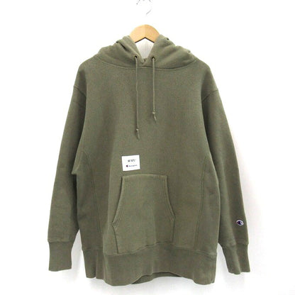 WTAPS x Champion Reverse Weave Pullover Hoodie Green Size S