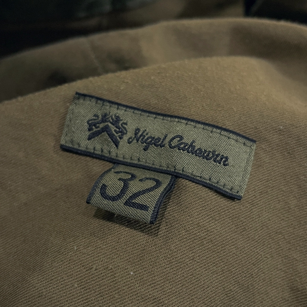 Vintage Nigel Cabourn Cotton Army Cargo Pants Khaki Size 32