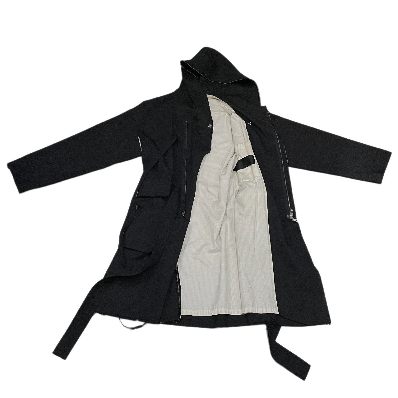 The Viridi-anne 18AW Wool Gabardine Belted Long Coat Size 2
