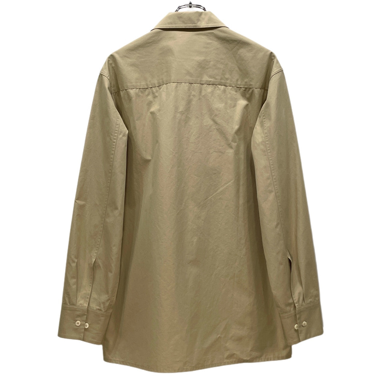 Jil Sander 23SS Beige Cotton Broadcloth Box Shirt Size M