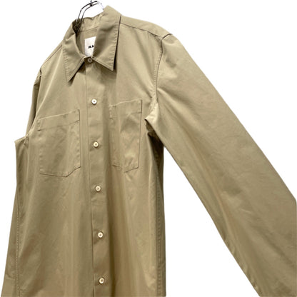 Jil Sander 23SS Beige Cotton Broadcloth Box Shirt Size M