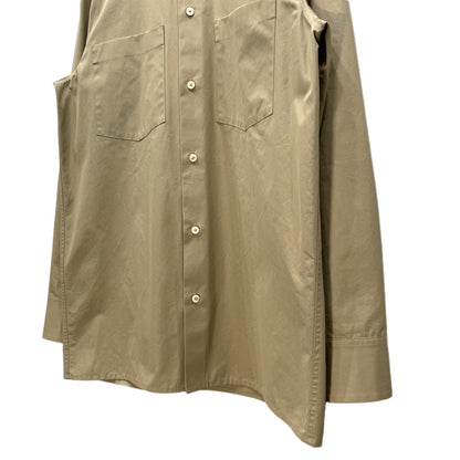 Jil Sander 23SS Beige Cotton Broadcloth Box Shirt Size M