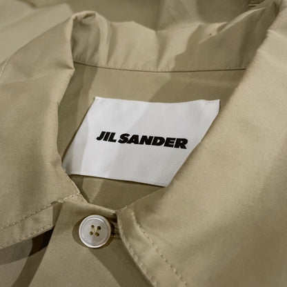 Jil Sander 23SS Beige Cotton Broadcloth Box Shirt Size M