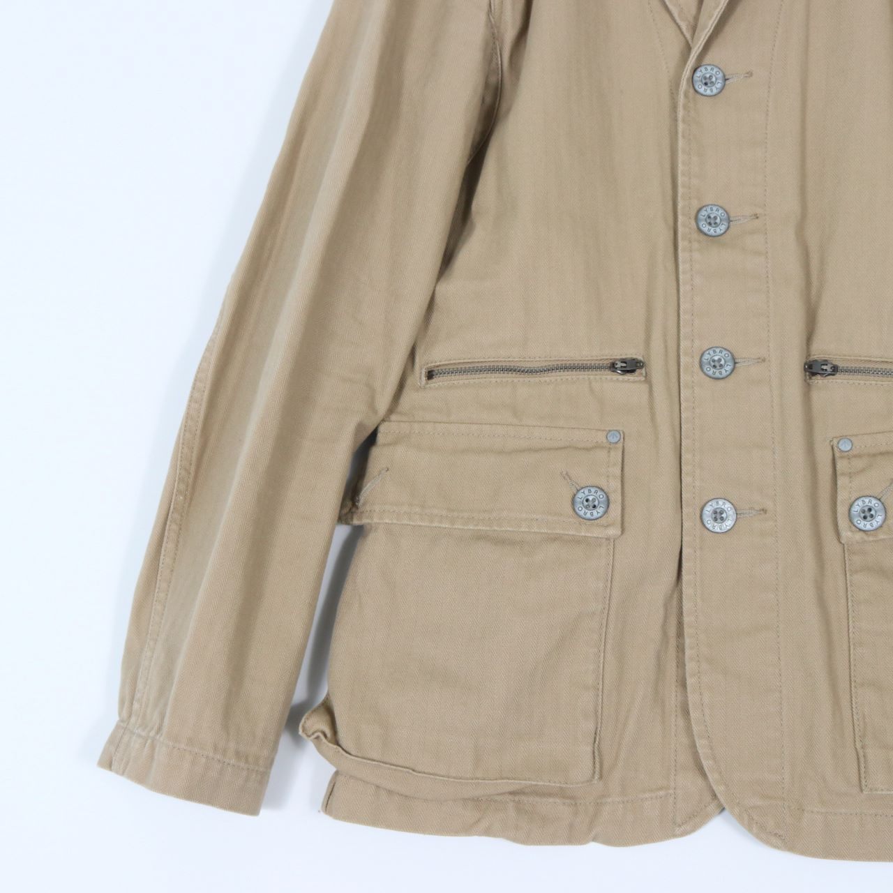 NIGEL CABOURN Army Blazer Cotton Jacket Beige SS Size 44