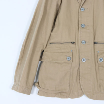NIGEL CABOURN Army Blazer Cotton Jacket Beige SS Size 44