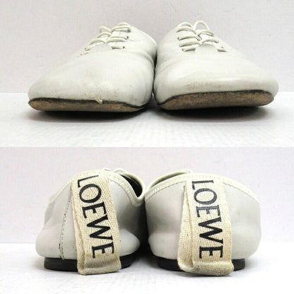 LOEWE Soft Derby Flat Shoes White Sneakers Size 37