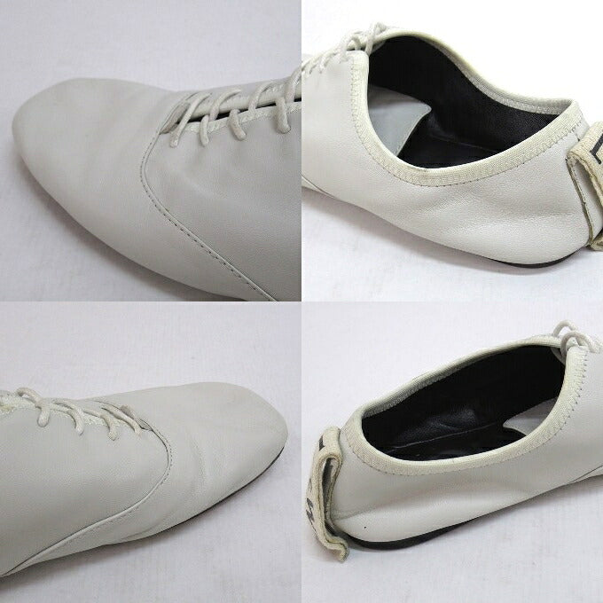 LOEWE Soft Derby Flat Shoes White Sneakers Size 37