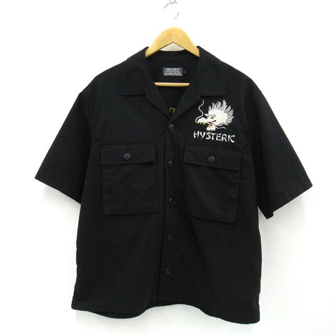 HYSTERIC GLAMOUR Dragon Embroidery Shirt Black Size L