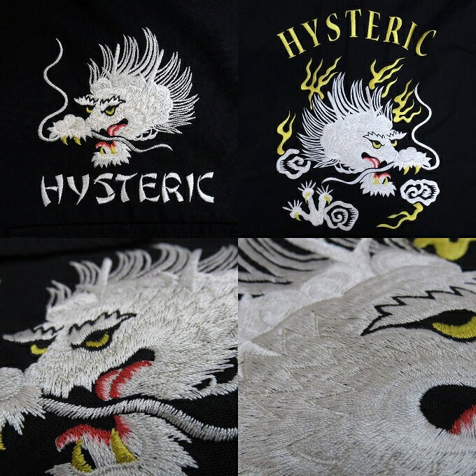HYSTERIC GLAMOUR Dragon Embroidery Shirt Black Size L