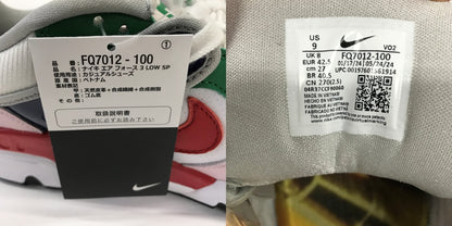 NIGO x NIKE Air Force 3 Low SP Multi Sneakers Size 27.0