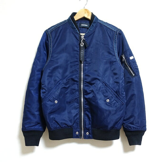 DIESEL Denim Paneled Blouson Navy Size S