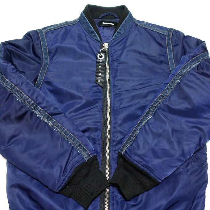 DIESEL Denim Paneled Blouson Navy Size S