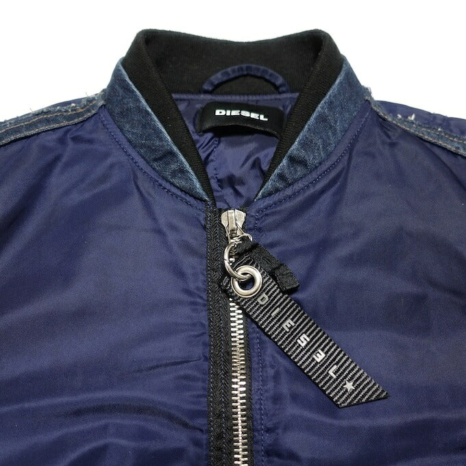 DIESEL Denim Paneled Blouson Navy Size S