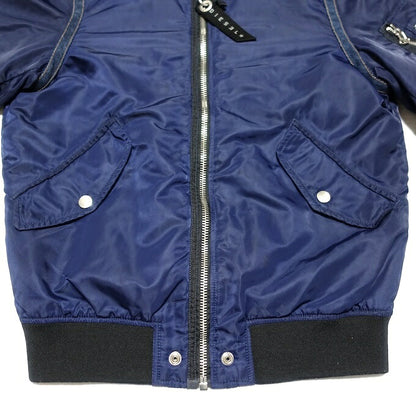 DIESEL Denim Paneled Blouson Navy Size S
