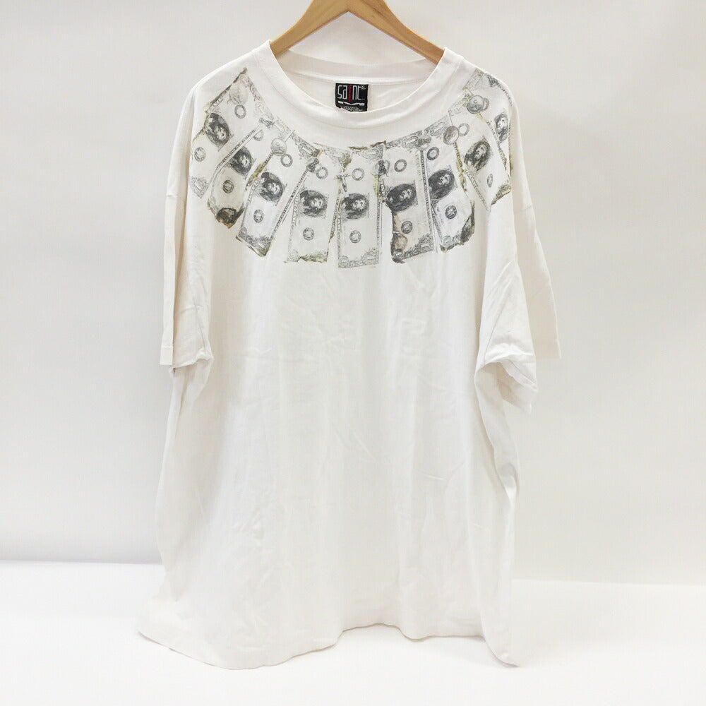 SAINT MICHAEL Money Print T-Shirt White Size XXL